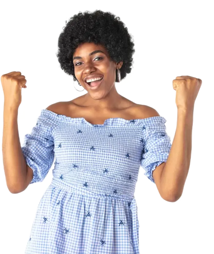 Illustration d’une femme souriante